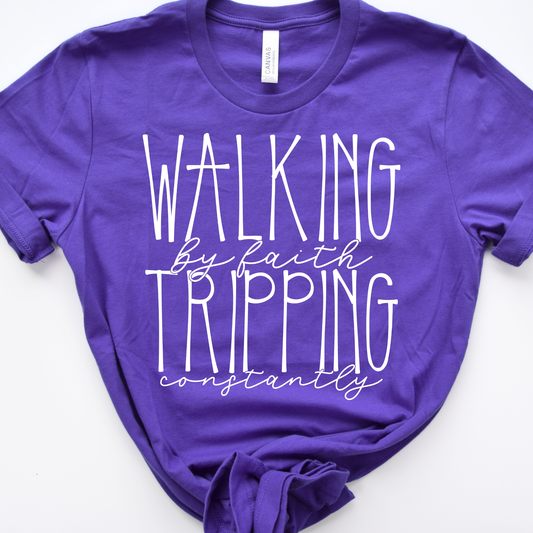 Walking By Faith | Christian Shirt for Women - Sunday Grace