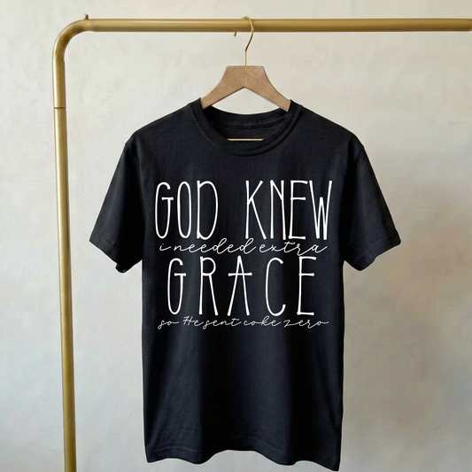 God Knew I Needed Grace | Christian Shirt for Women - Sunday Grace