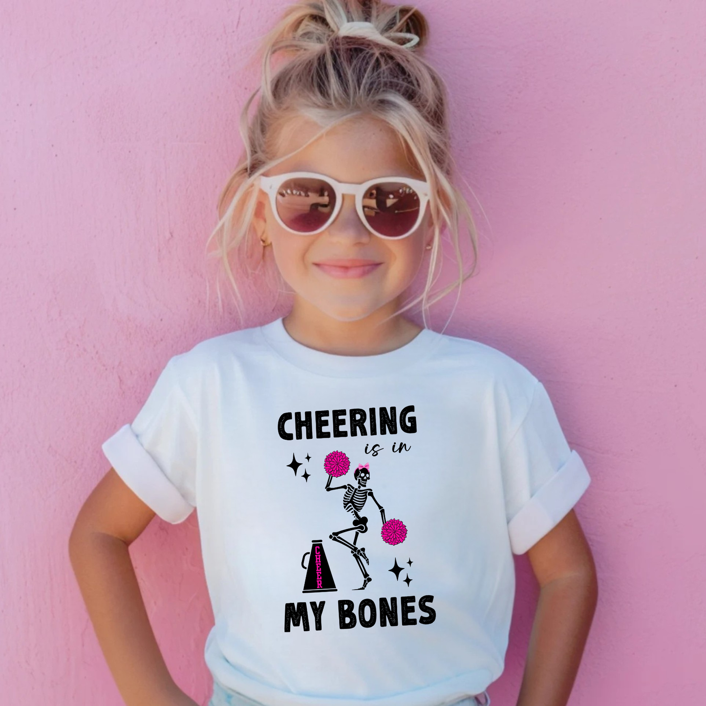Spooky Cheerleader Halloween Shirt for Girls | Cute Retro Cheer Shirt | Fall Spirit Squad Tee