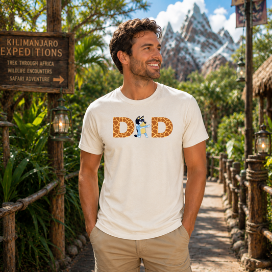 BLUE HEELER DAD SHIRT BELLA CANVAS - Magical Theme Park Shirt
