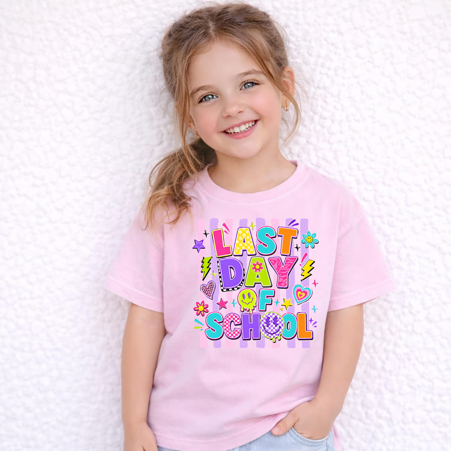 Last Day of School Shirt for Girls | Cute Kids End of School Tee | Summer Break Shirt | Girls Graphic T-Shirt | Last Day Outfit