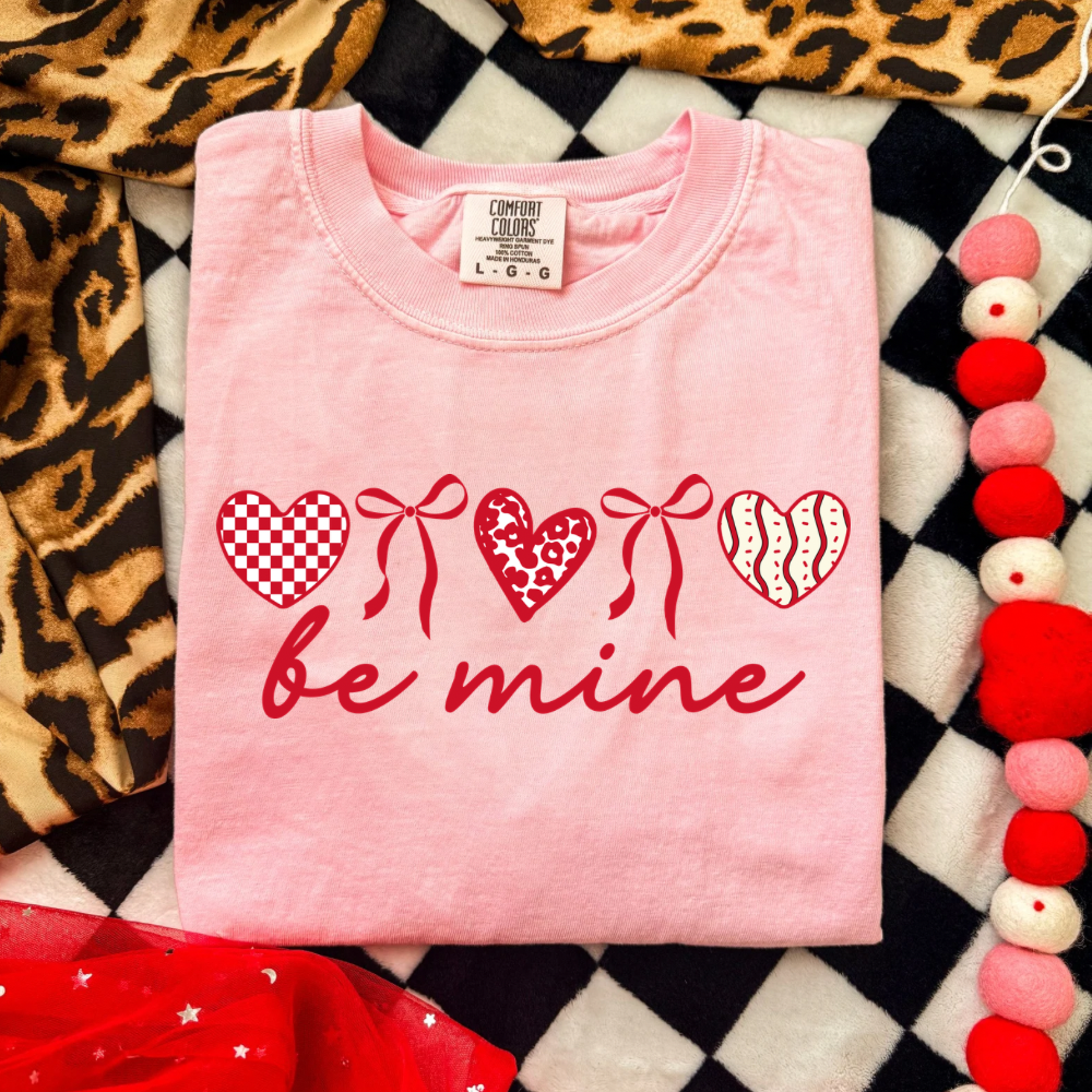 Be Mine Bow Valentine Shirt | Cute Valentine’s Day Tee for Women | Comfort Colors Gift Shirt