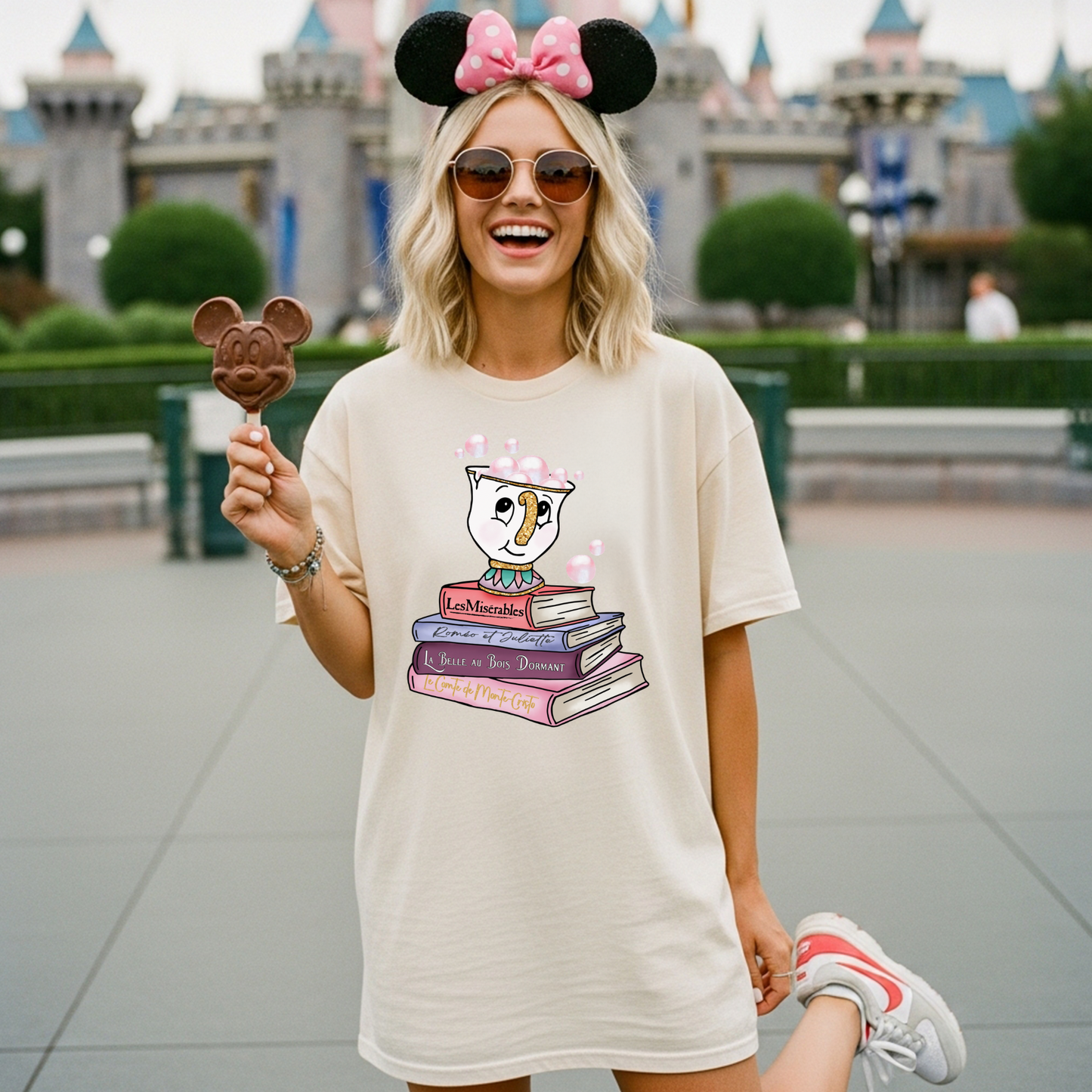 CHIP TEACUP AND BOOKSTACK SHIRT