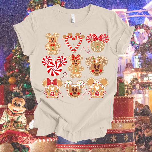 Mouse Gingerbread Collage Shirt for Kids & Adults