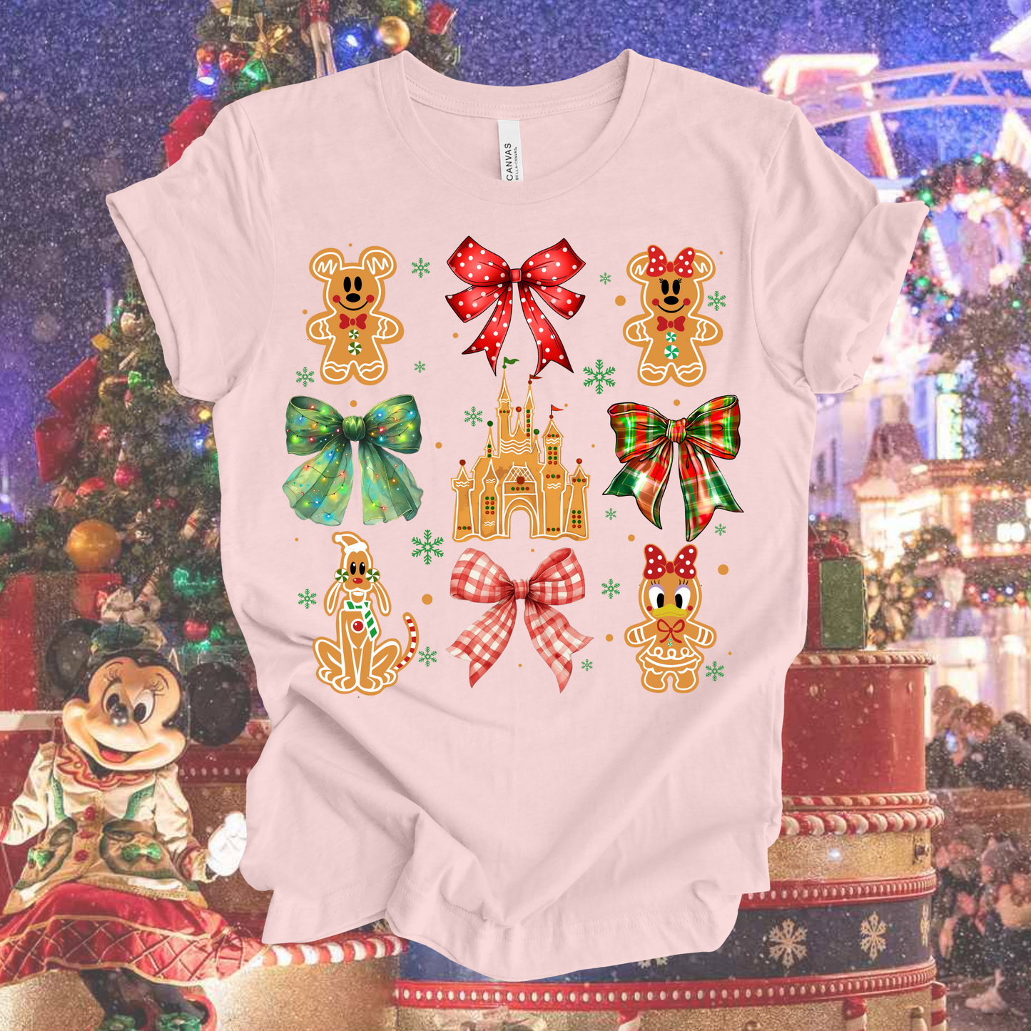 Mouse Gingerbread Bow Shirt for Kids & Adults
