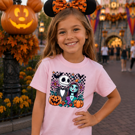 NBC JACK & SALLY HALLOWEEN Magical Theme Park Halloween Kids Shirt | Toddler & Youth Sizes