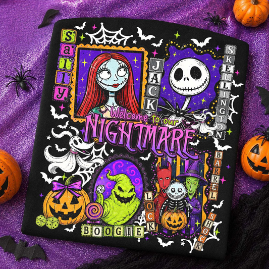 NBC WELCOME TO OUR NIGHTMARE Halloween Shirt | Family Matching Halloween Tee | Bella+Canvas T-Shirt | Toddler, Youth & Adult Sizes