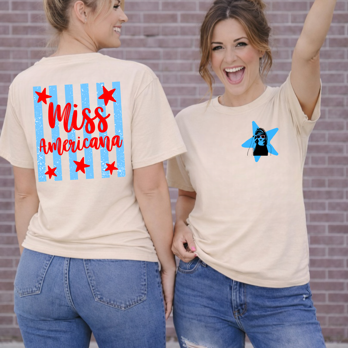 Miss Americana Bella Canvas T-Shirt for Women | 4th of July Outfit | Red White and Blue Shirt