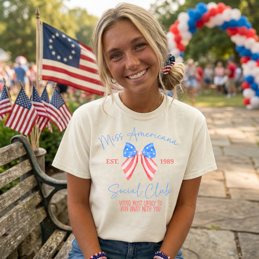 MISS AMERICANA SOCIAL CLUB COMFORT COLORS SHIRT