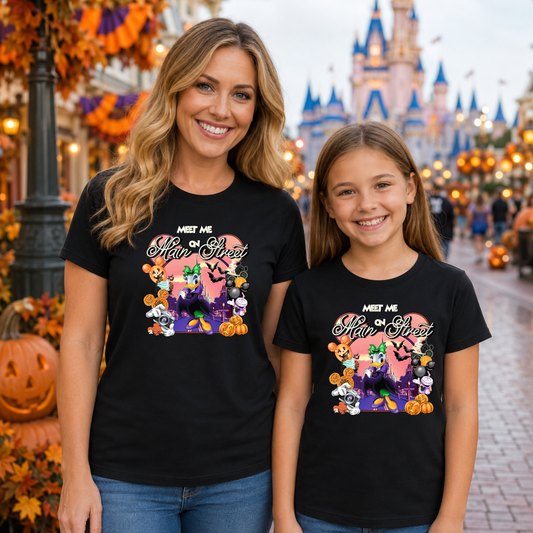 MEET ME ON MAIN STREET DAISY | Family Matching Halloween Tee | Bella+Canvas T-Shirt | Toddler, Youth & Adult Sizes