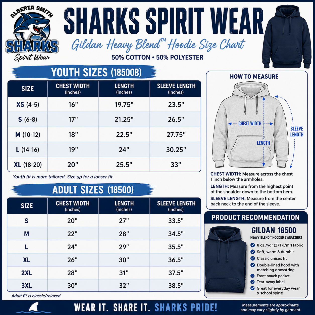 Alberta Smith Elementary Sharks Checkered Spirit Wear