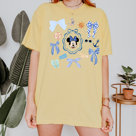 MINNIE PREPPY CRUISE SHIRT - Comfort Colors - YOUTH & ADULT