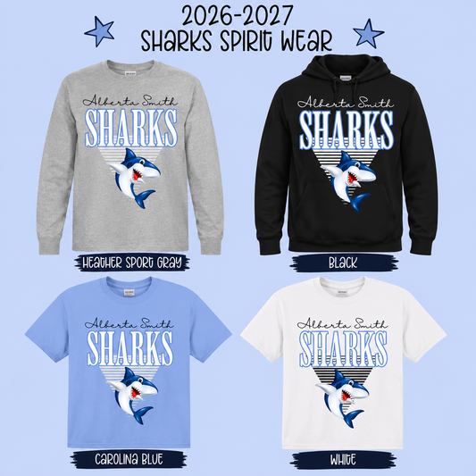 Alberta Smith Elementary Sharks Retro Spirit Wear