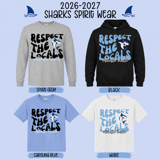 Alberta Smith Elementary Sharks Respect the Locals Spirit Wear