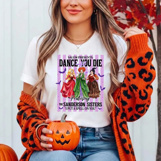Witches Halloween Sister Shirt for Women | Bella+Canvas Soft Tee | Cute Spooky Season Graphic T-Shirt