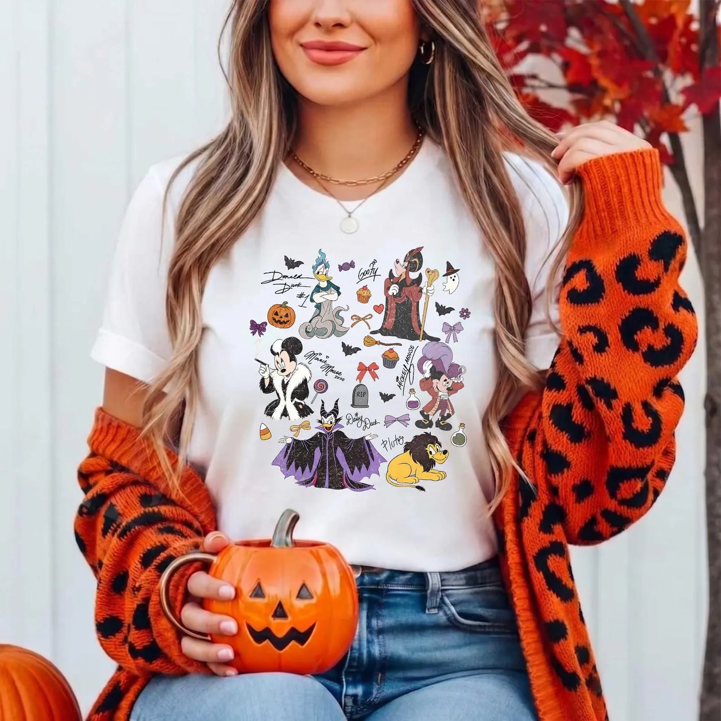 Fab 5 Villains | Magical Theme Park Halloween Party Shirt | Spooky Season Vacation Shirt for Women