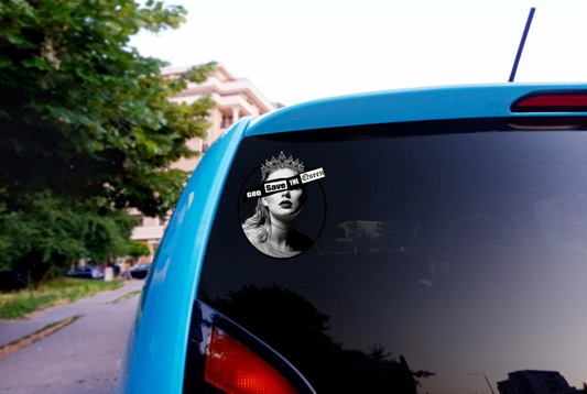 Save the Queen - Car Decal 6” tall
