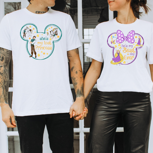 Rapunzel & Flynn Couple Shirts - Bella Canvas