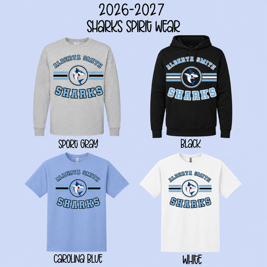 Alberta Smith Elementary Sharks Varsity Crest Spirit Wear