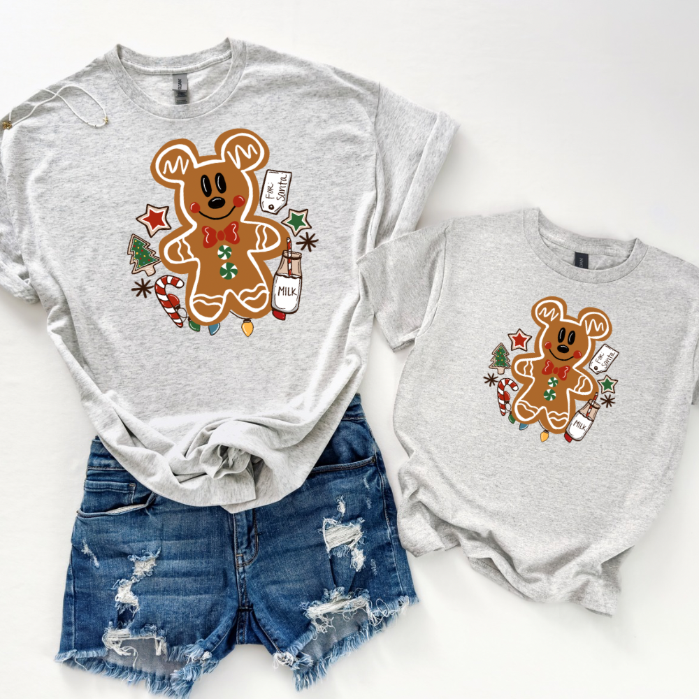 Mouse Gingerbread Christmas Shirt | Family Matching Christmas Tee | Bella+Canvas T-Shirt | Toddler, Youth & Adult Sizes