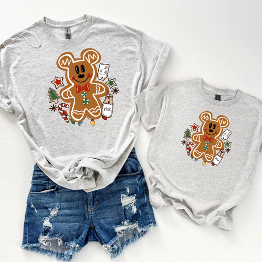Mouse Gingerbread Christmas Shirt | Family Matching Christmas Tee | Bella+Canvas T-Shirt | Toddler, Youth & Adult Sizes