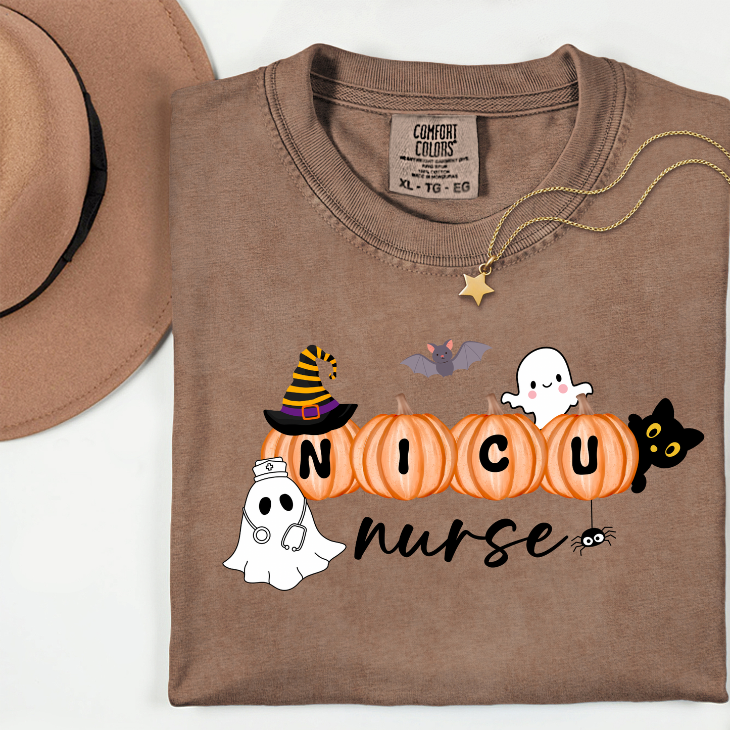 Halloween NICU Nurse Comfort Colors Shirt – Spooky Cute Nurse Tee