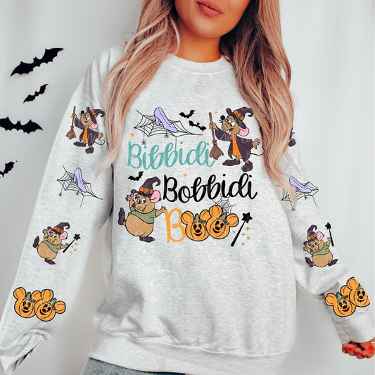 BIBBIDI BOBBIDI BOO SWEATSHIRT WITH SLEEVE DESIGN