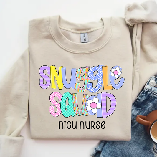 NICU Snuggle Squad Nurse Sweatshirt | Gildan 18000 Crewneck | Neonatal Intensive Care Nurse Gift | Cozy Medical Sweatshirt | Nurse Appreciation Gift
