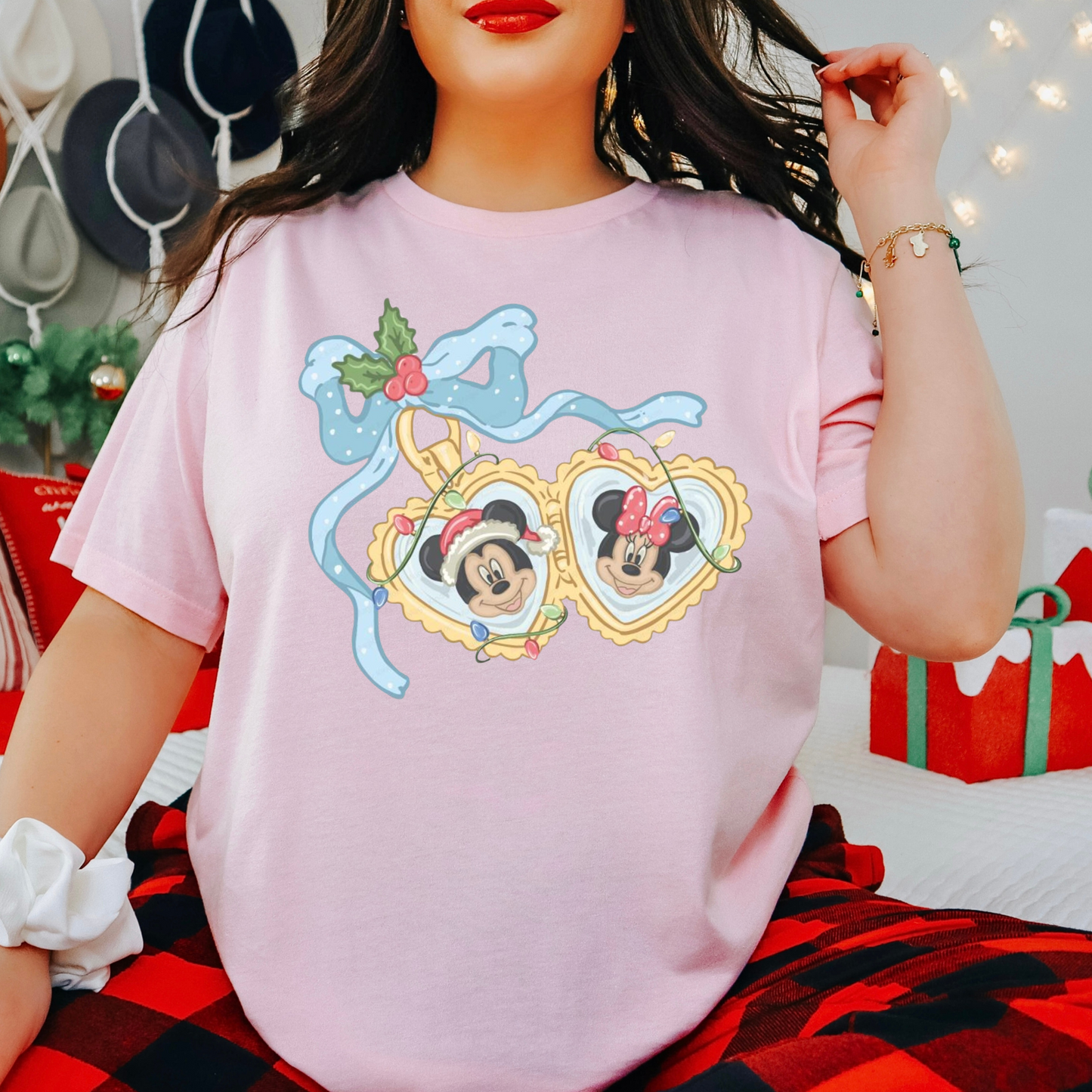 Mouse Christmas Locket Shirt for Kids and Adults