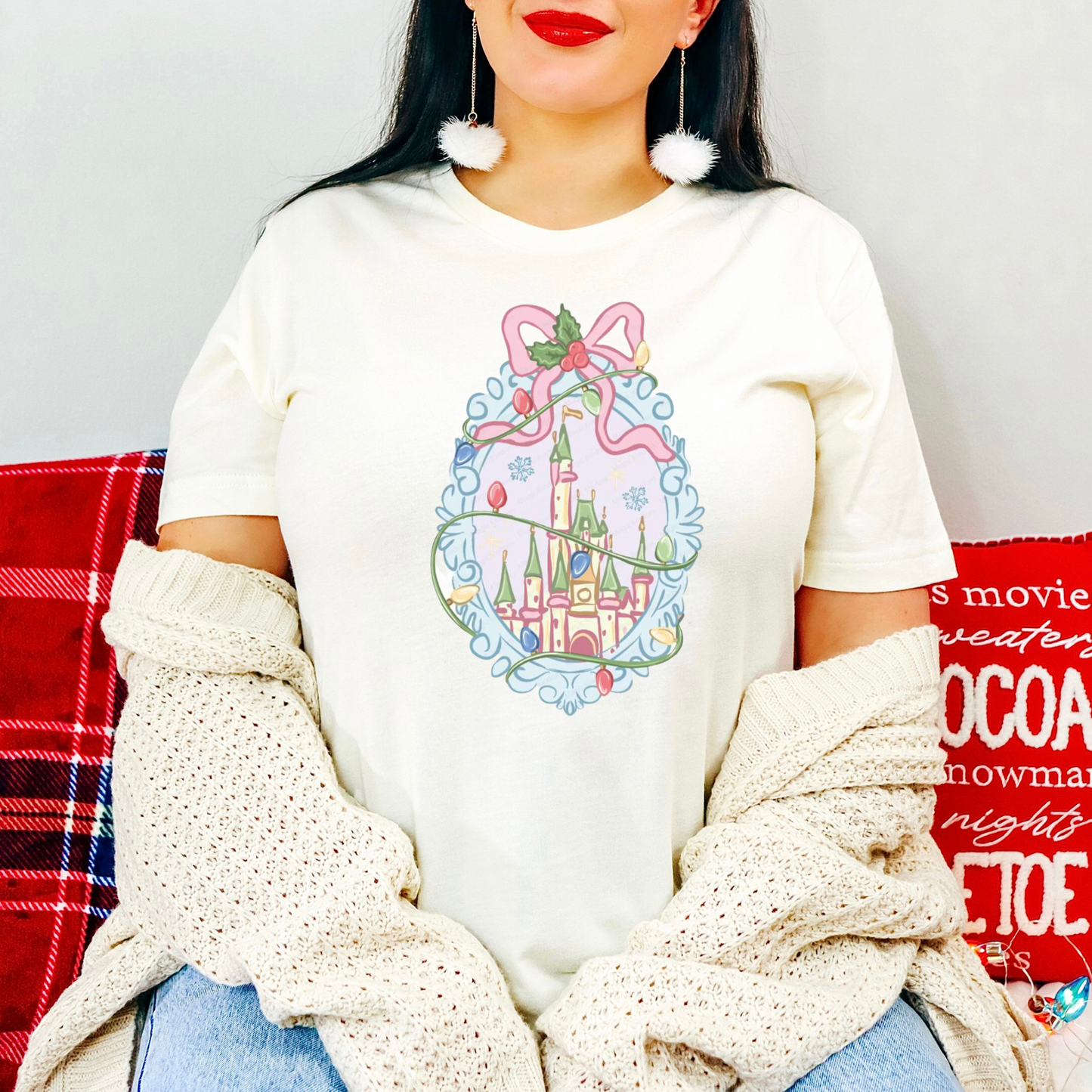 Castle Christmas Locket Shirt for Kids and Adults