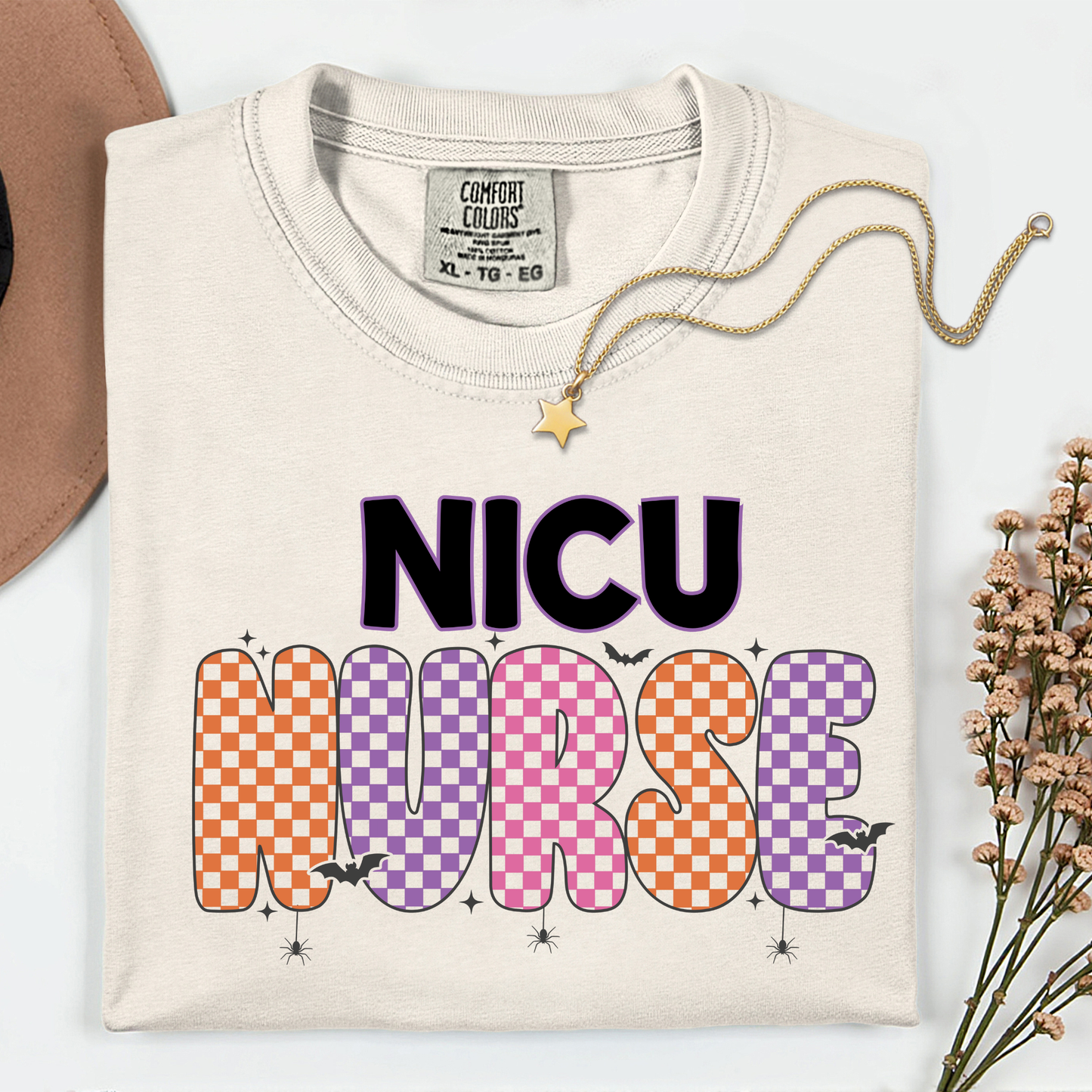 Halloween NICU Nurse Comfort Colors Shirt – Spooky Cute Nurse Tee