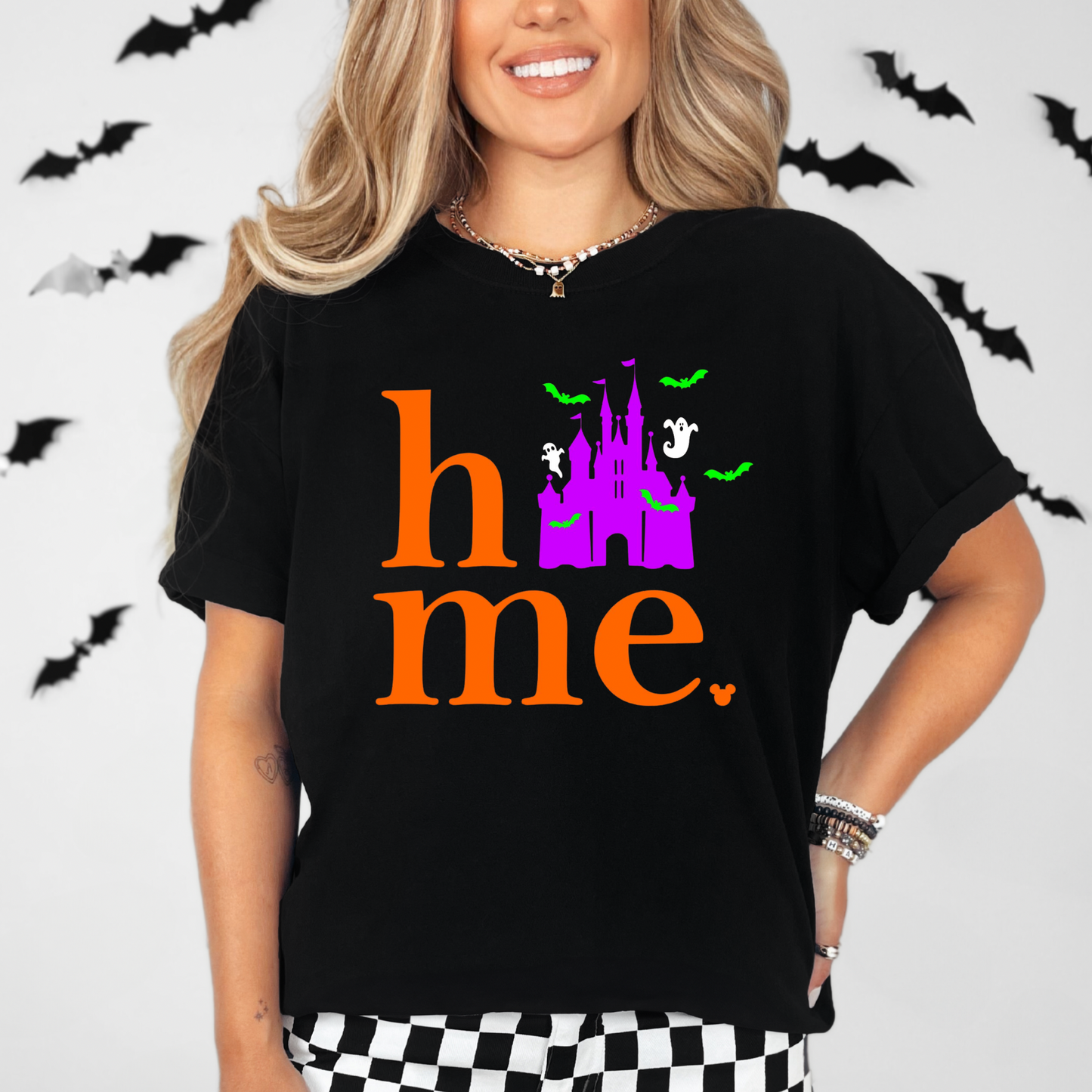 Halloween Home Castle Shirt for Women | Bella+Canvas Soft Tee | Cute Spooky Season Graphic T-Shirt