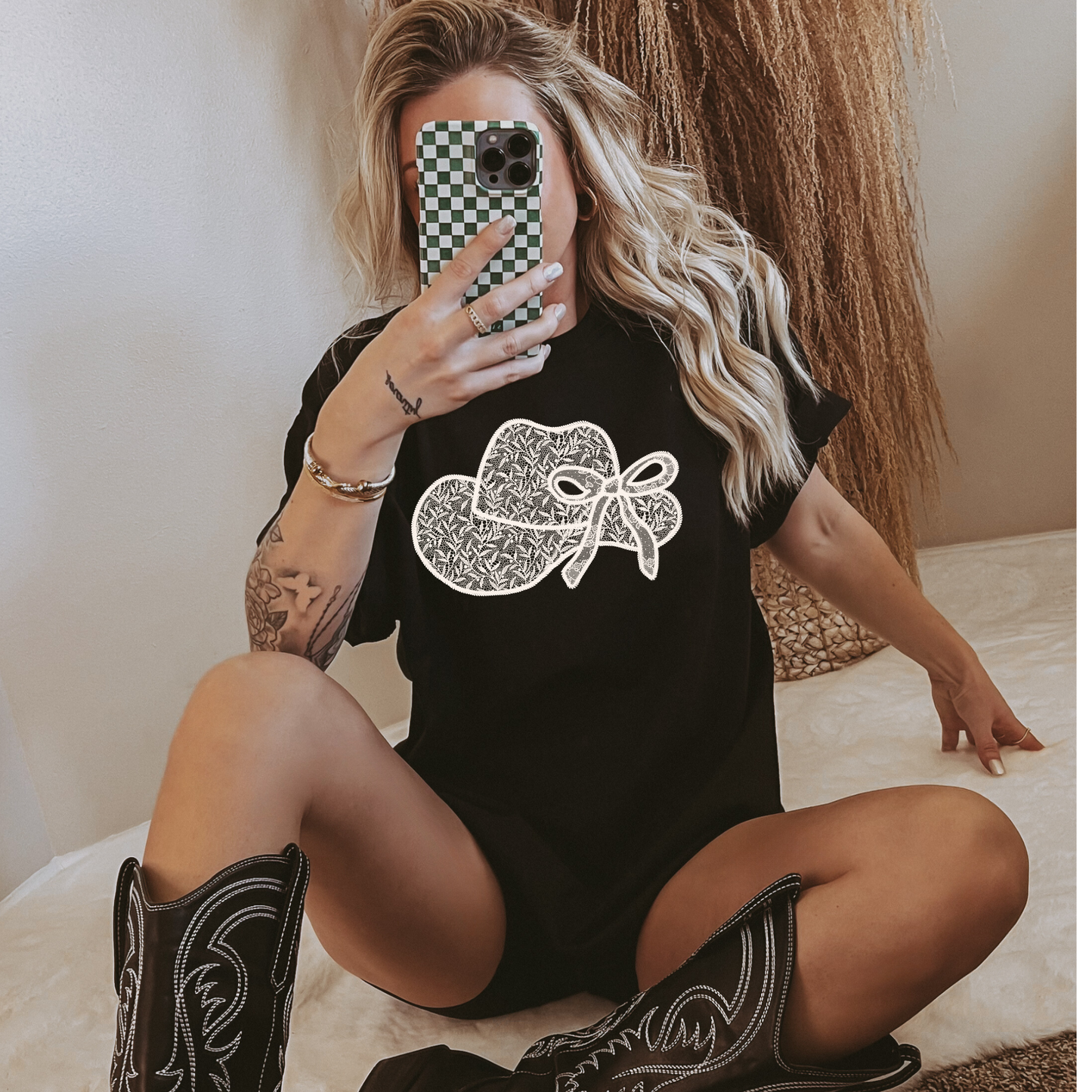 Lace Cowgirl Hat Shirt