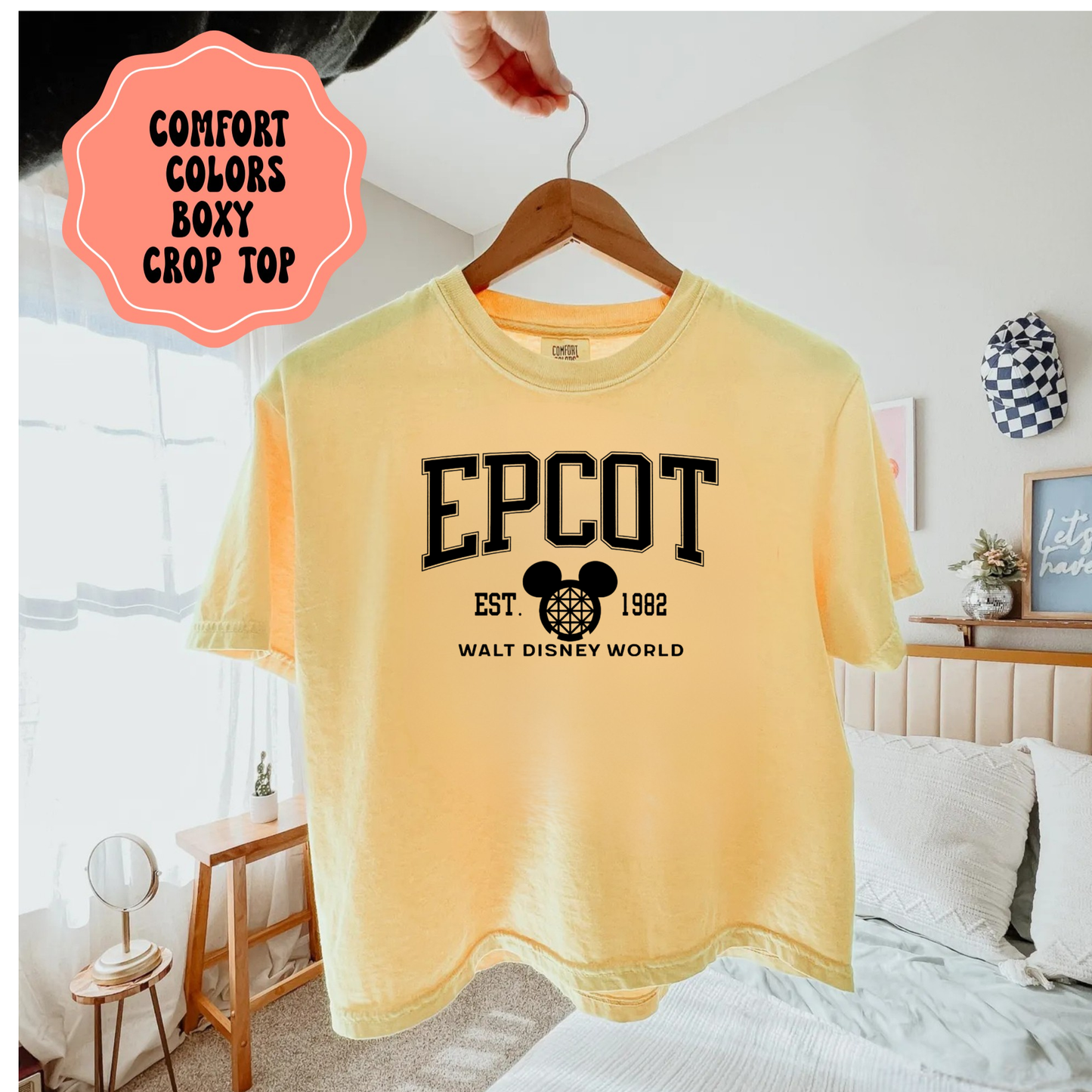 WORLD TRAVELER CROP TOP - COMFORT COLORS BOXY CROP TOP