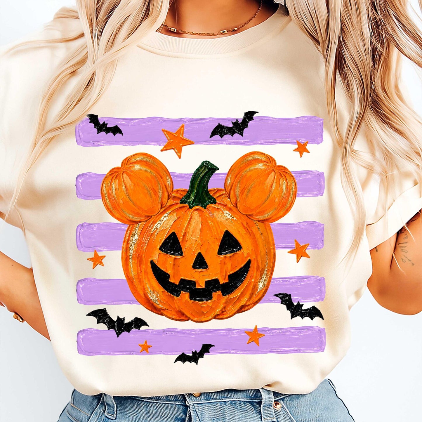 Mouse Glitter Pumpkin Halloween Shirt | Magical Theme Park Shirt & Tank | Adult Comfort Colors Tee