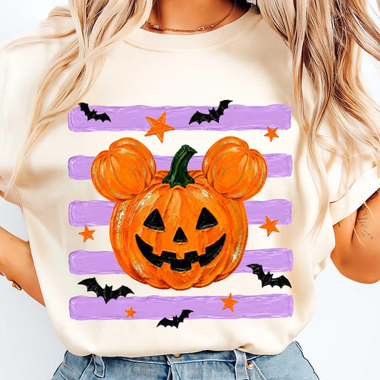 Mouse Glitter Pumpkin Halloween Shirt | Magical Theme Park Shirt & Tank | Adult Comfort Colors Tee