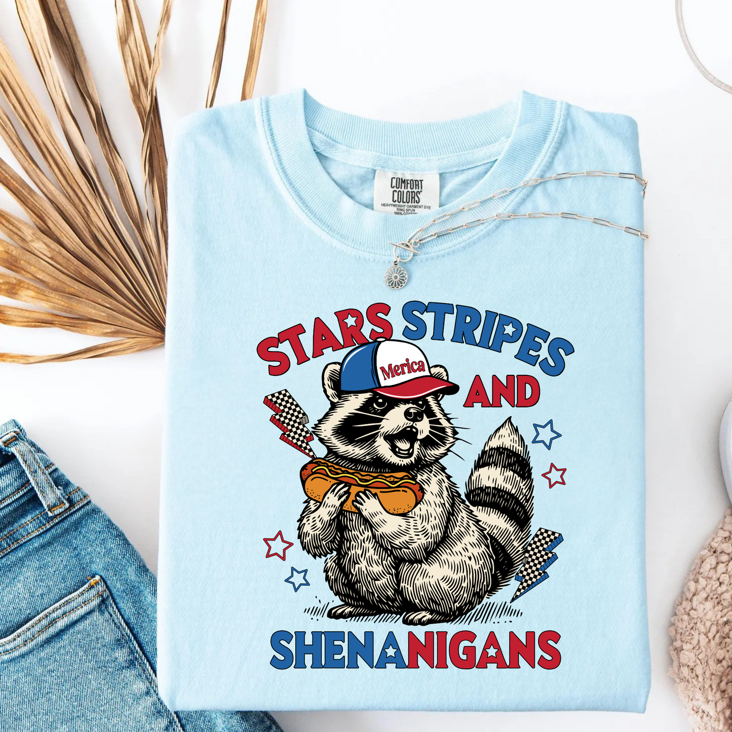 Stars Stripes and Shenanigans Raccoon Shirt