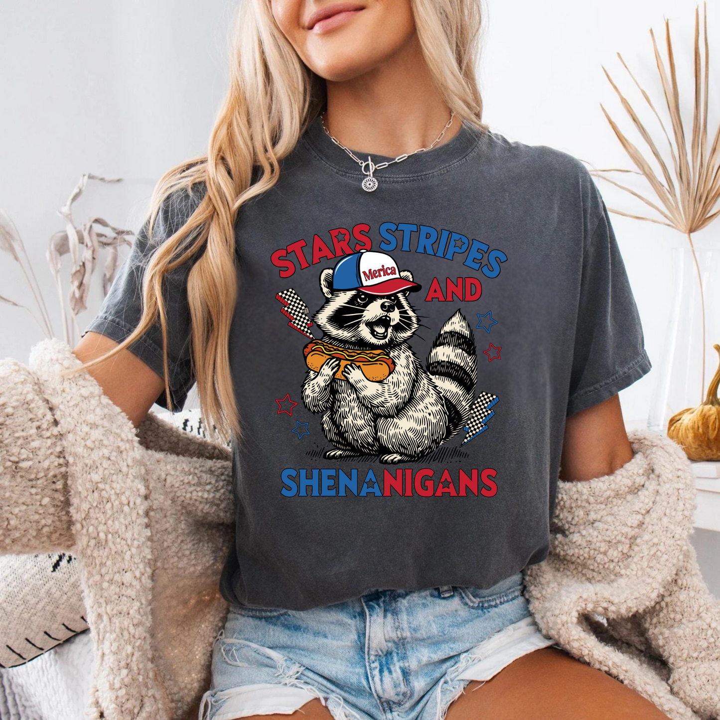Stars Stripes and Shenanigans Raccoon Shirt