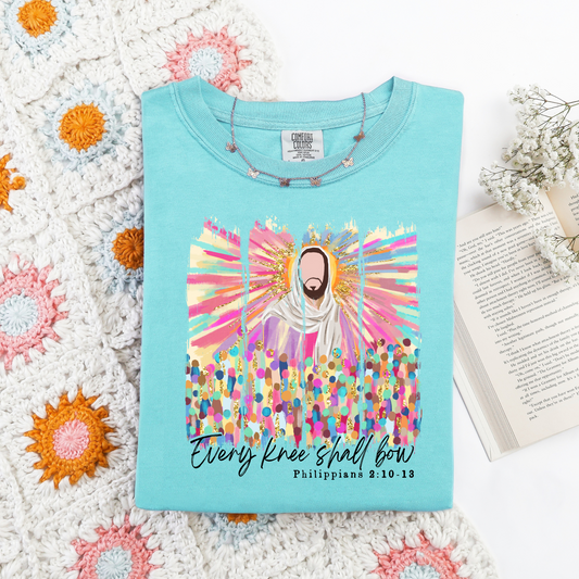 Every Knee Shall Bow | Christian Easter Shirt for Women