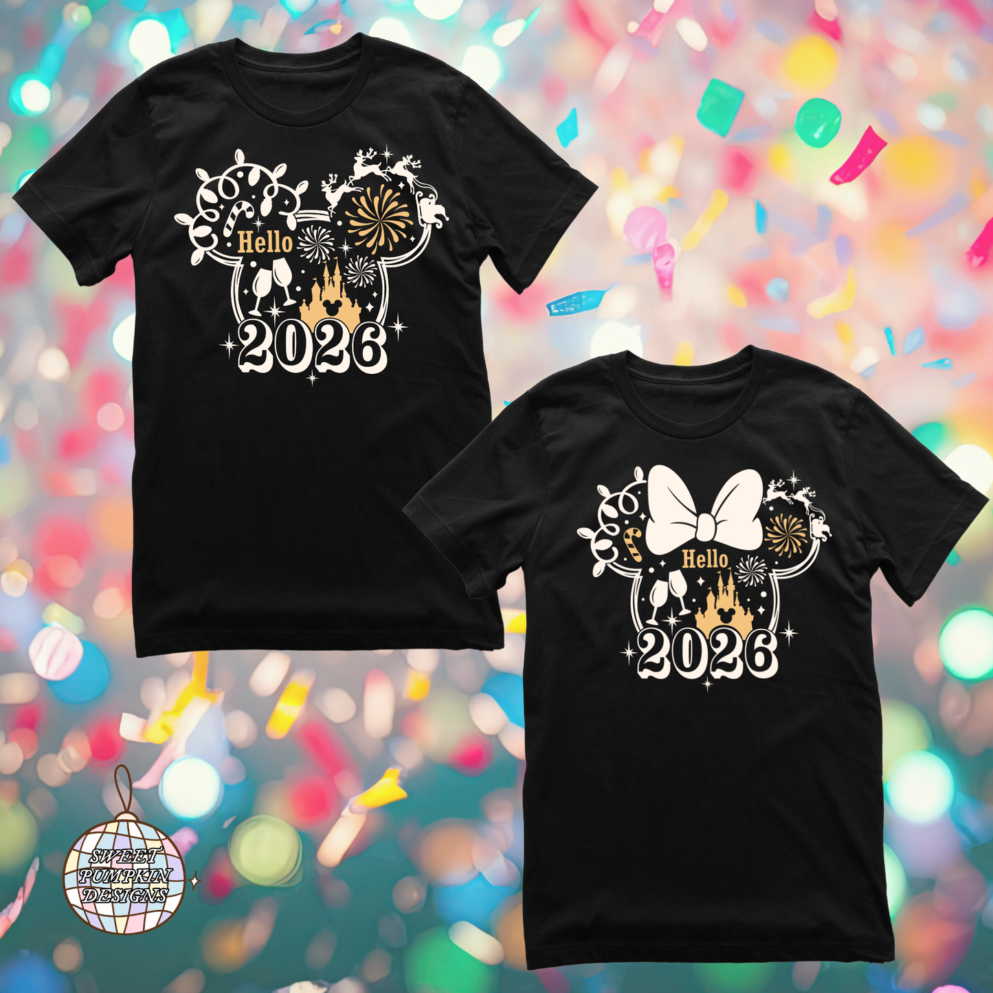 HELLO 2026 MOUSE NEW YEARS SHIRT FOR YOUTH & ADULTS