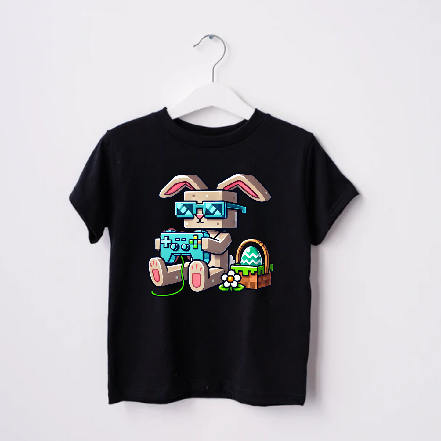 Easter Bunny Video Game Shirt for Kids