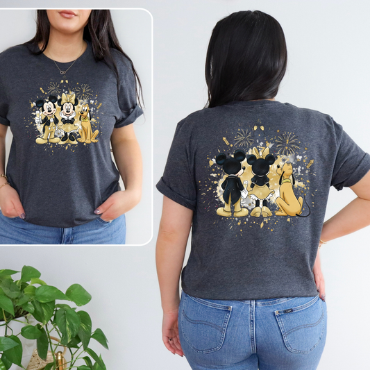MAGICAL MOUSE & DOG NYE SHIRT W/ BACK DESIGN