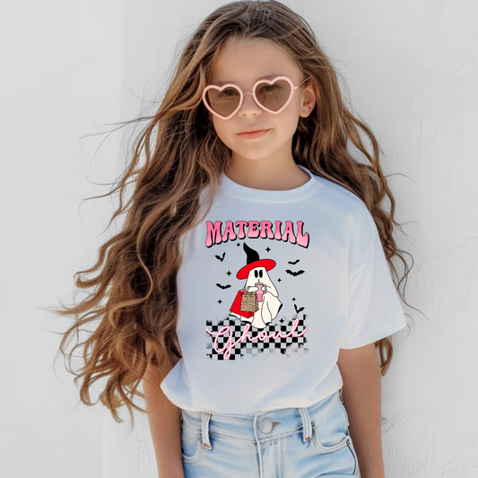 Material Ghoul Halloween Shirt for Kids - Comfort Colors