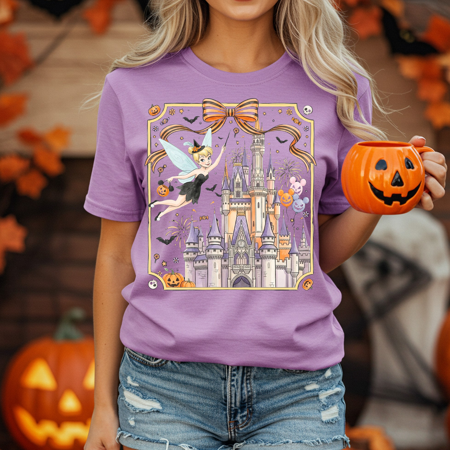 Magical Castle with Tink Halloween | Magical Theme Park Halloween Party Shirt or Tank | Spooky Season Vacation Shirt for Women
