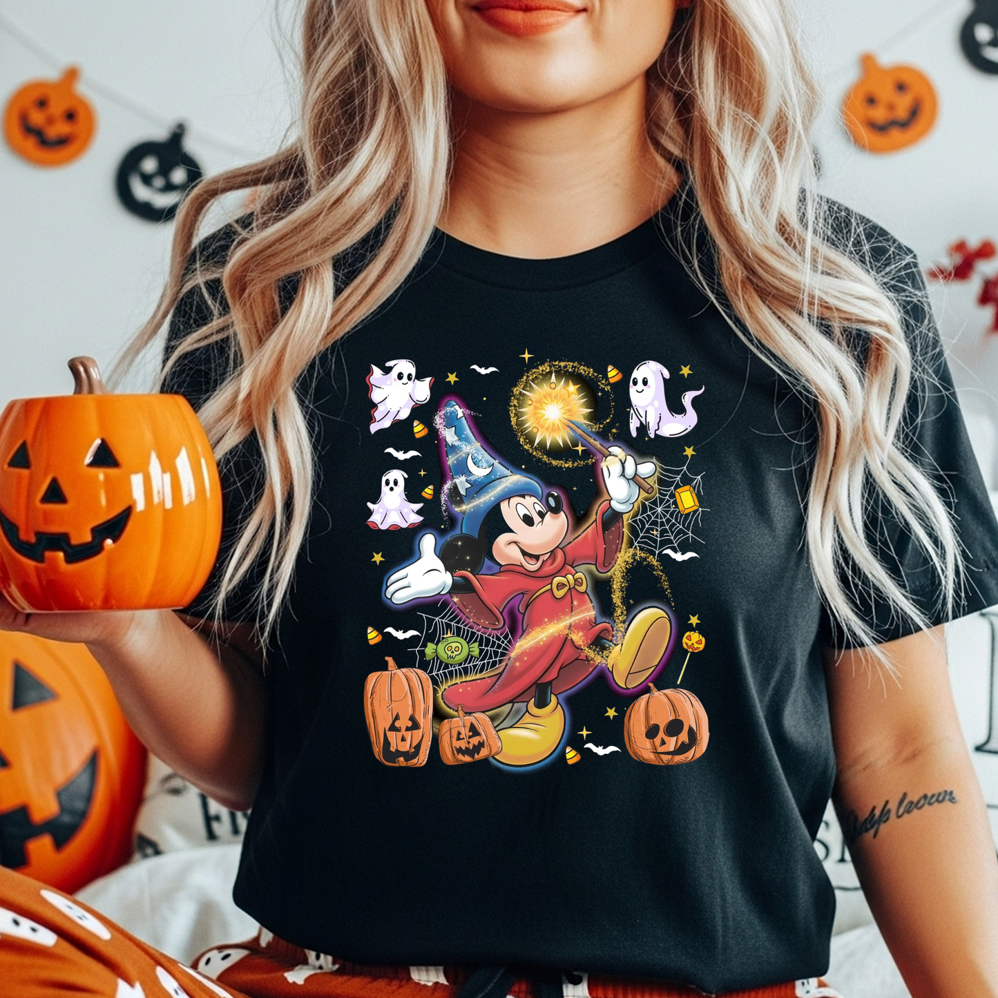 Halloween Sorcerer Mouse | Magical Theme Park Halloween Party Shirt or Tank | Spooky Season Vacation Shirt for Women