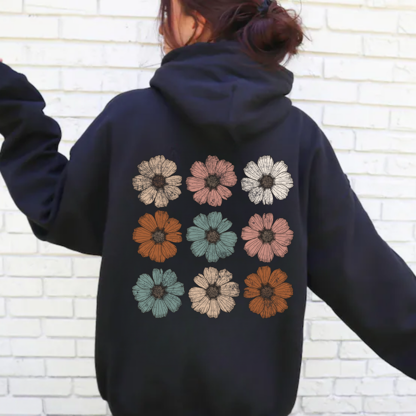 Retro Flower Hoodie