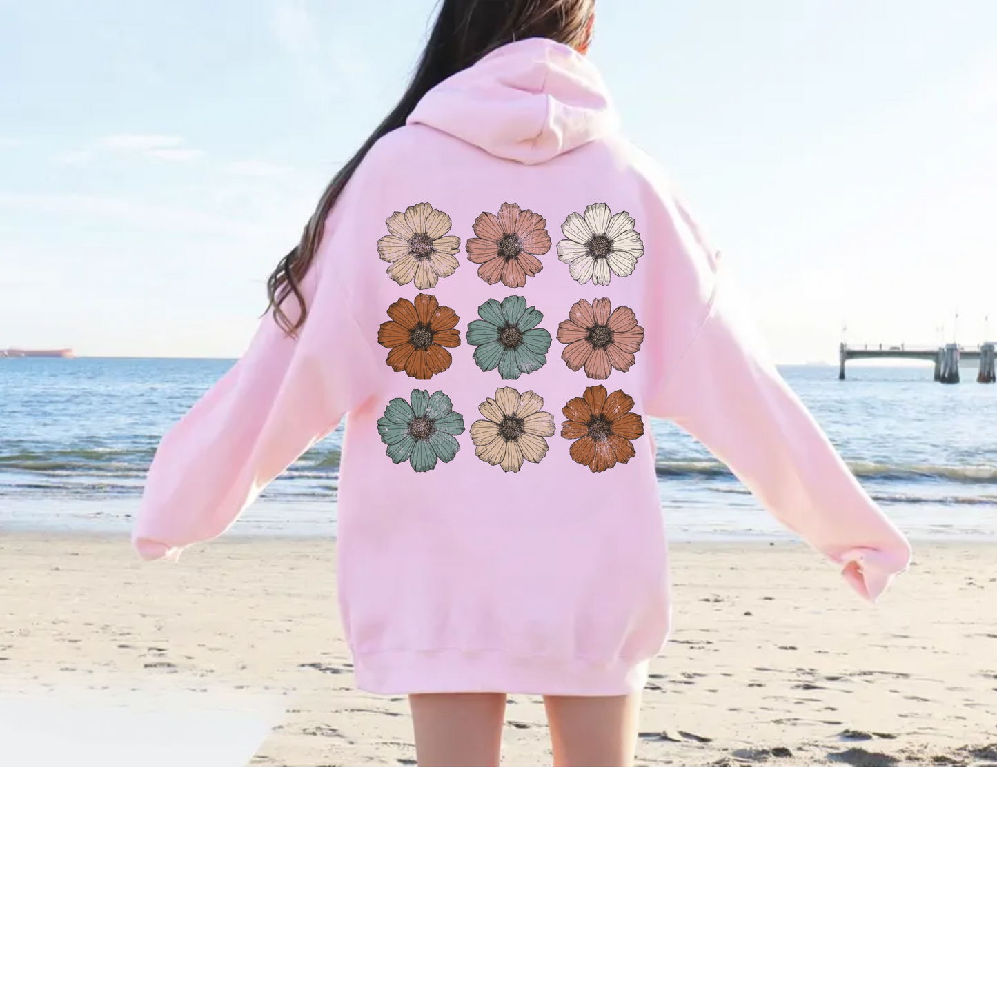 Retro Flower Hoodie