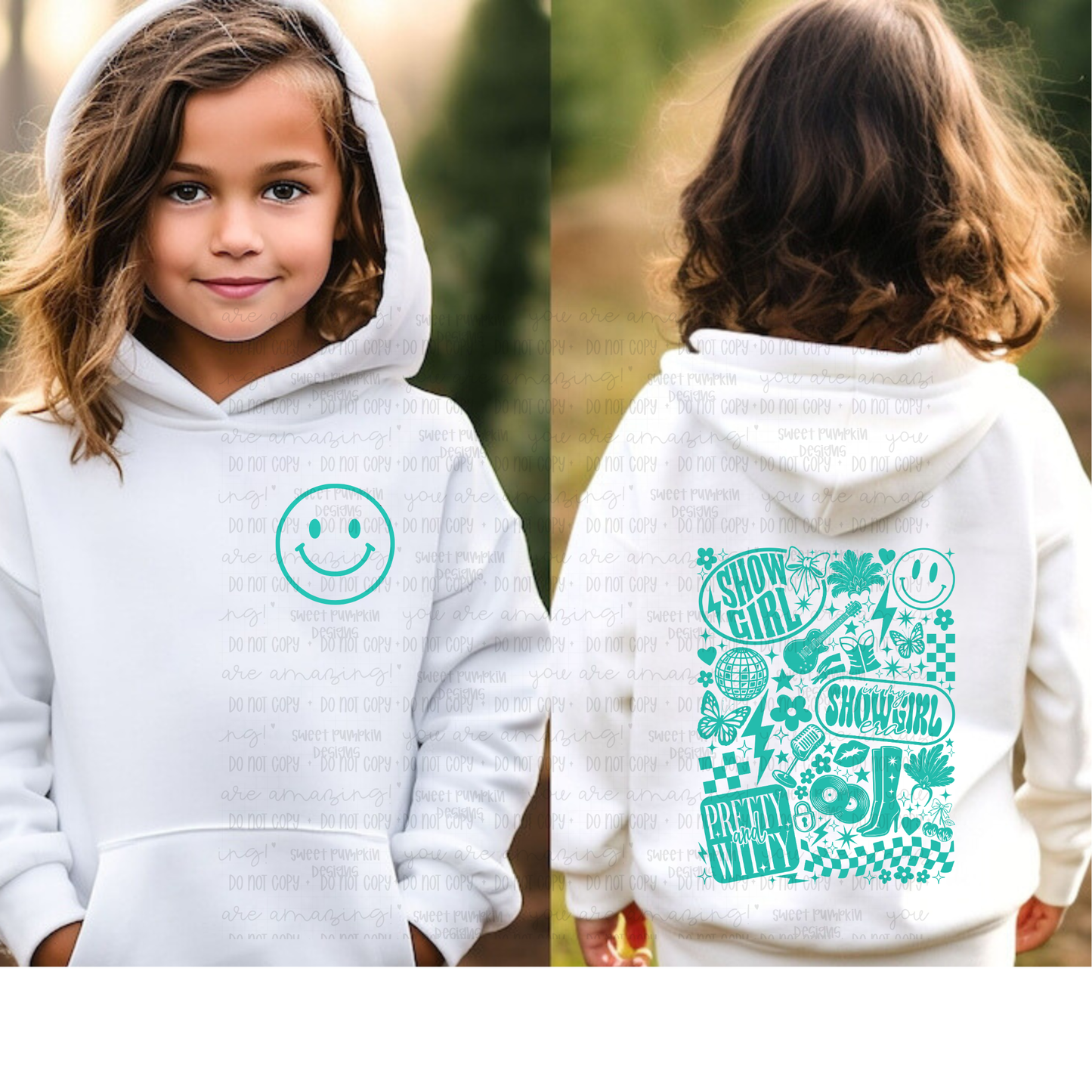 SH0WGIRL SONGS hoodie for kids