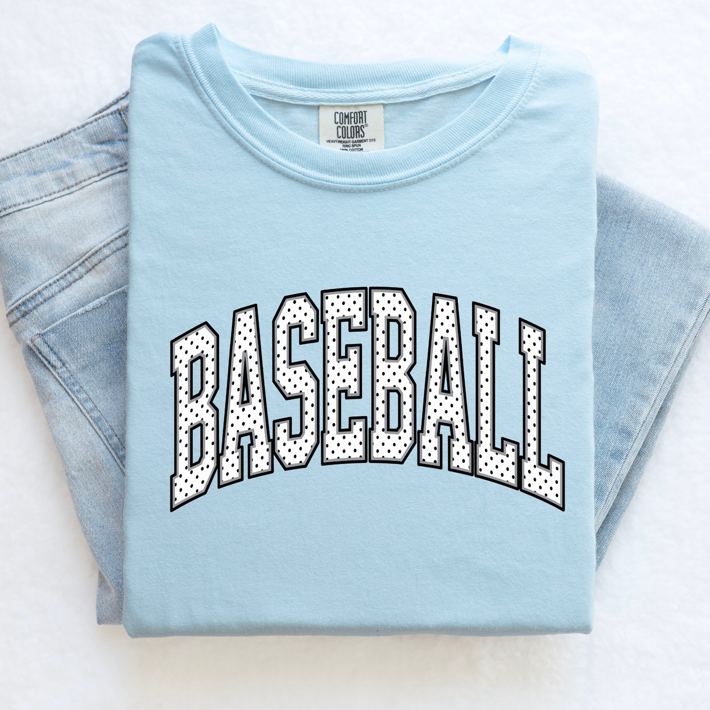 Polka Dot Baseball Game Day Shirt for Women | Baseball Mom Outfit | Comfort Colors Tee | Game Day Shirt | Gift for Baseball Mom