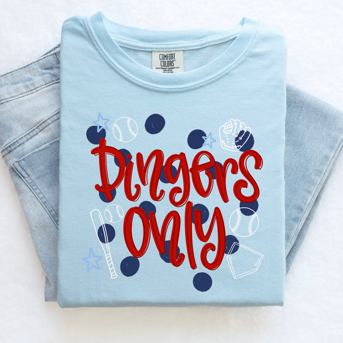 Dingers Only Baseball Game Day Shirt for Women | Baseball Mom Outfit | Comfort Colors Tee | Game Day Shirt | Gift for Baseball Mom